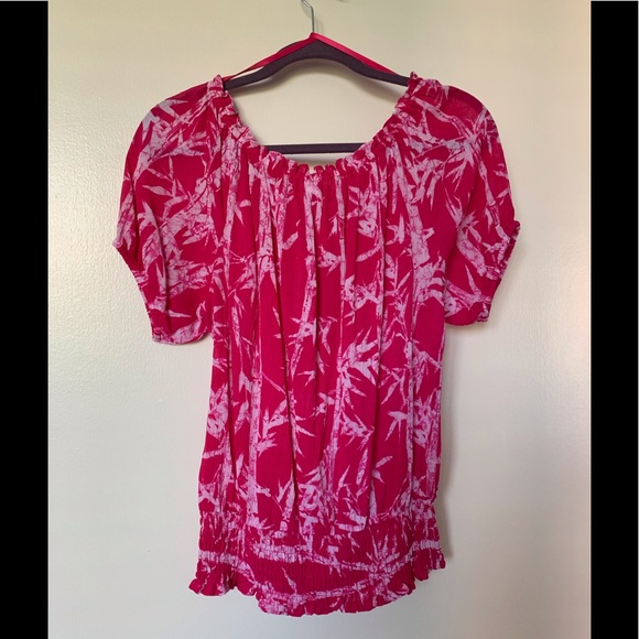 NWT MICHAEL MK Women’s (Size S) Pink Printed Blouse - Picture 4 of 5